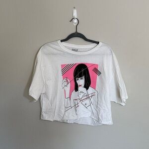 Pulp fiction White Graphic cropped T-Shirt - med/ large